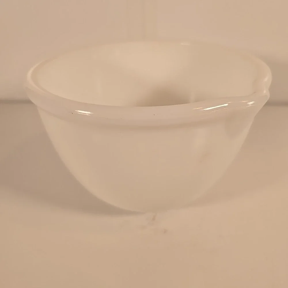 Vtg Glasbake For Sunbeam Mixmaster Mixing Bowl White Milk Glass‎ 6